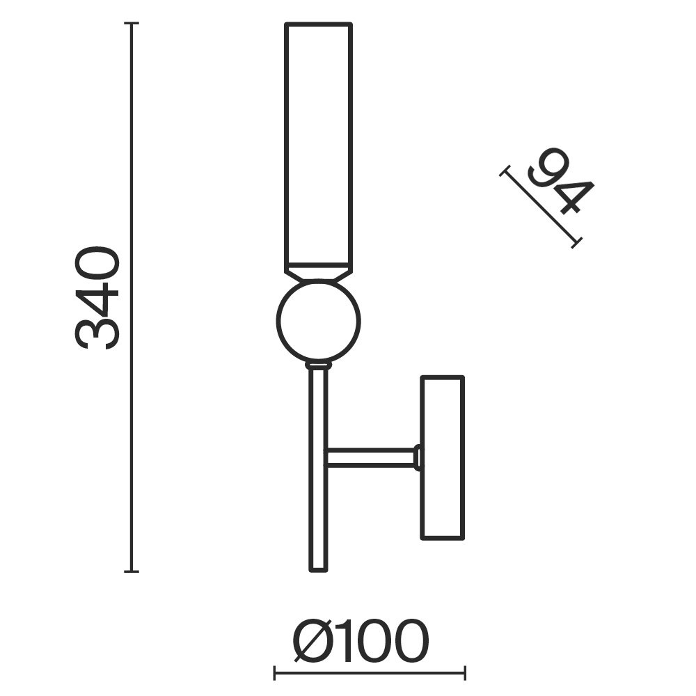 Настенный светильник (бра) Sunspot FR5482WL-01BS