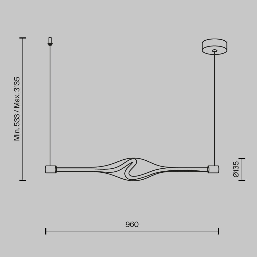 Подвесной светильник Loop MOD290PL-L23BS3K