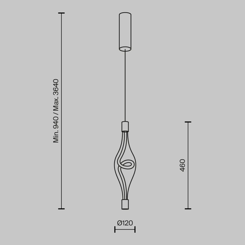 Подвесной светильник Loop MOD290PL-L14BS3K