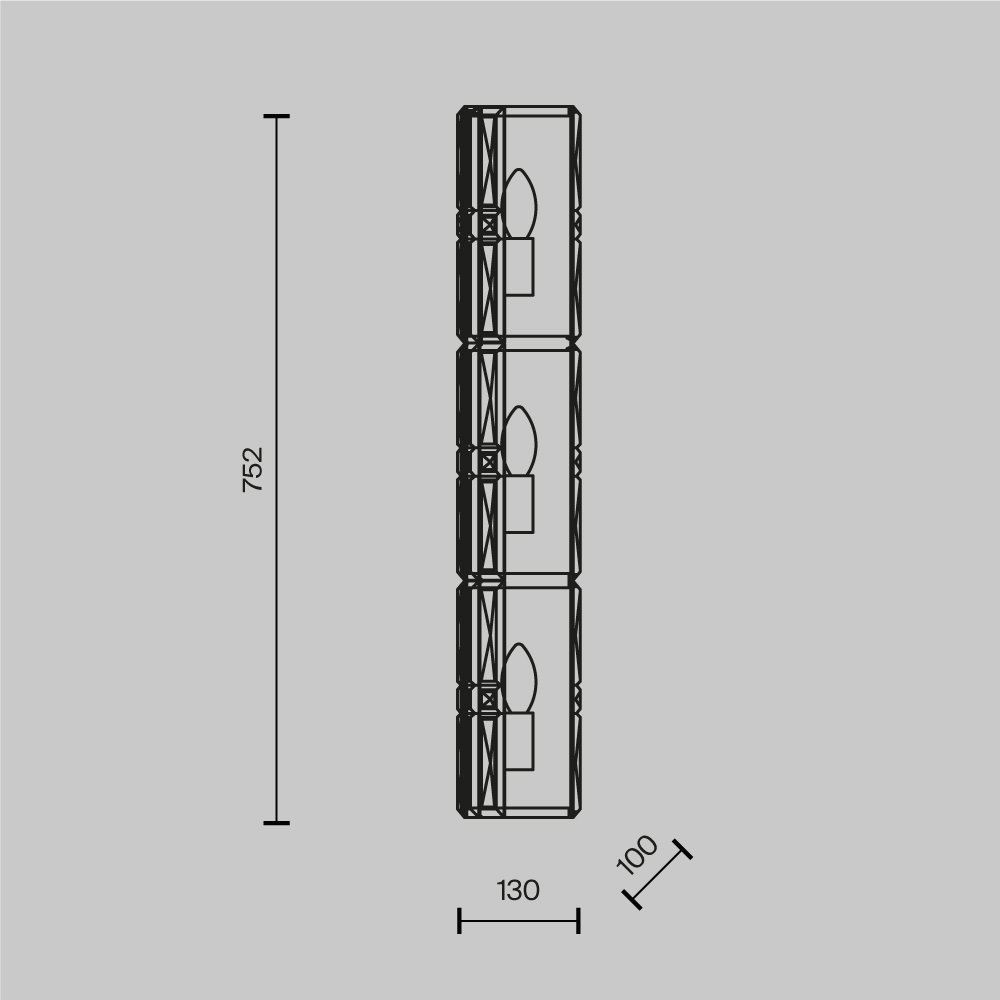 Настенный светильник (бра) Facet MOD094WL-03CH