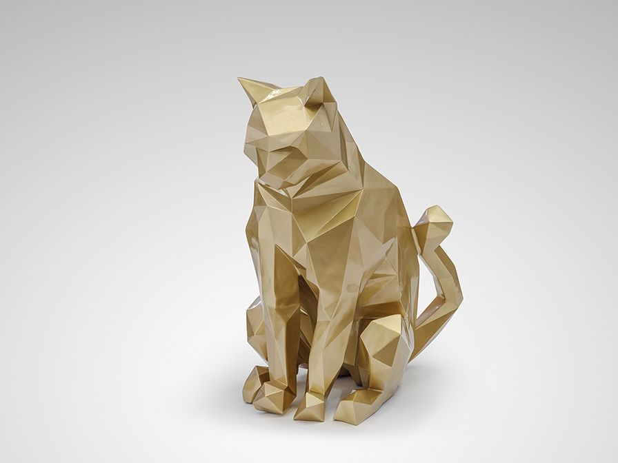 Фигурка кота Future Cat золотистая
