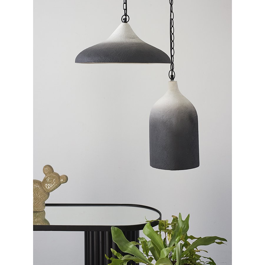 Светильник подвесной sustainable collection, D44х19 см, черный/белый