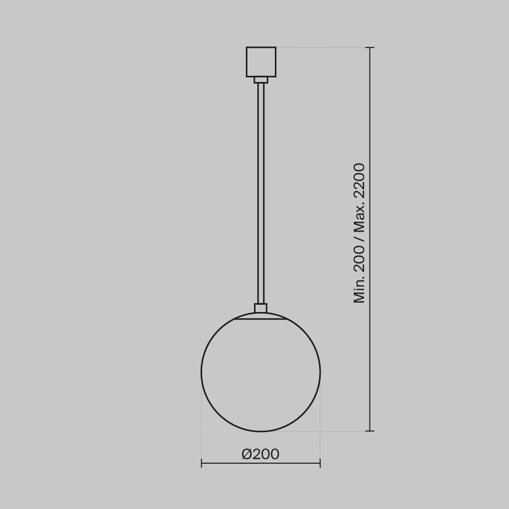 Подвесной светильник Luna P039PL-5W4K-20-B