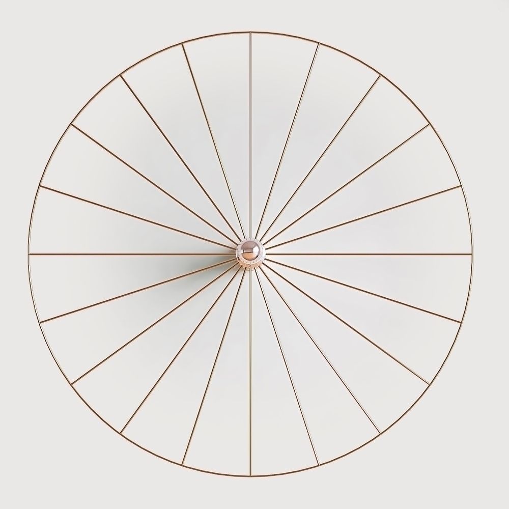 Бра Wheel 90 см золотой + цоколь 25 см золотой