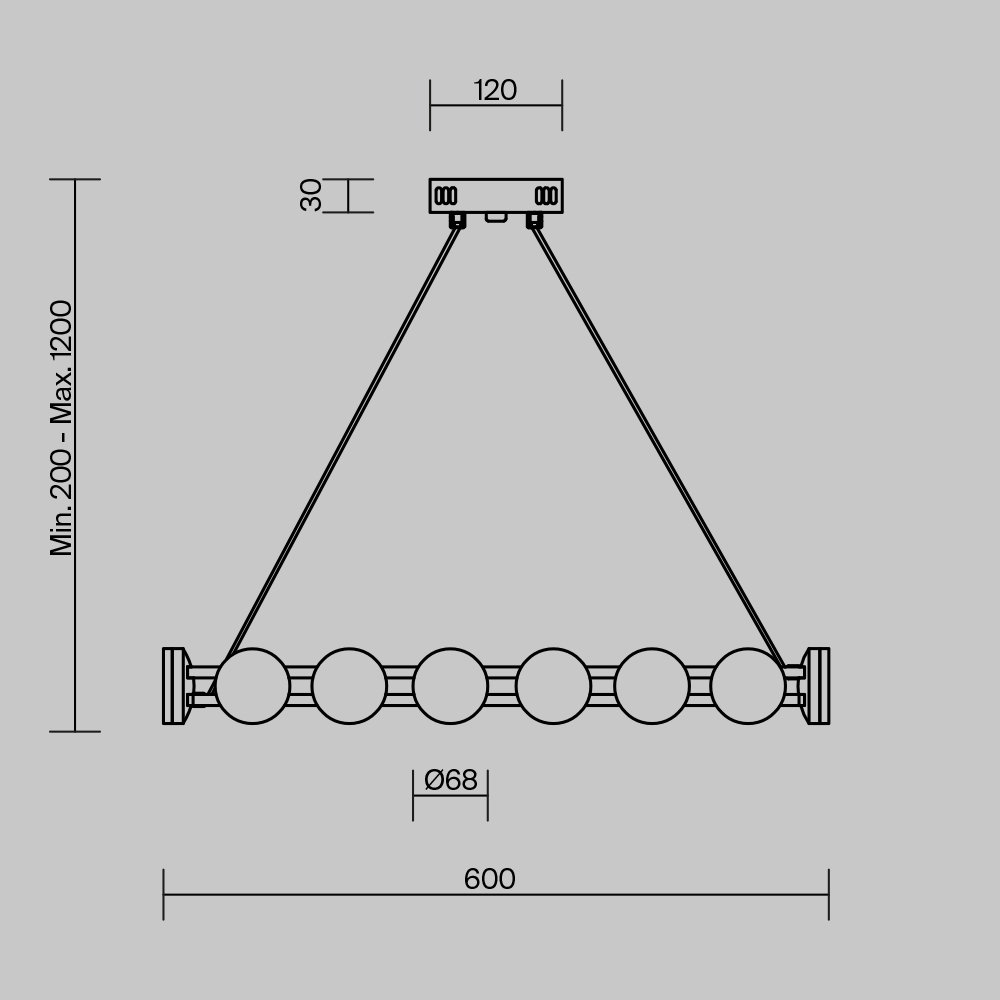 Подвесной светильник Collar FR6180PL-L32B
