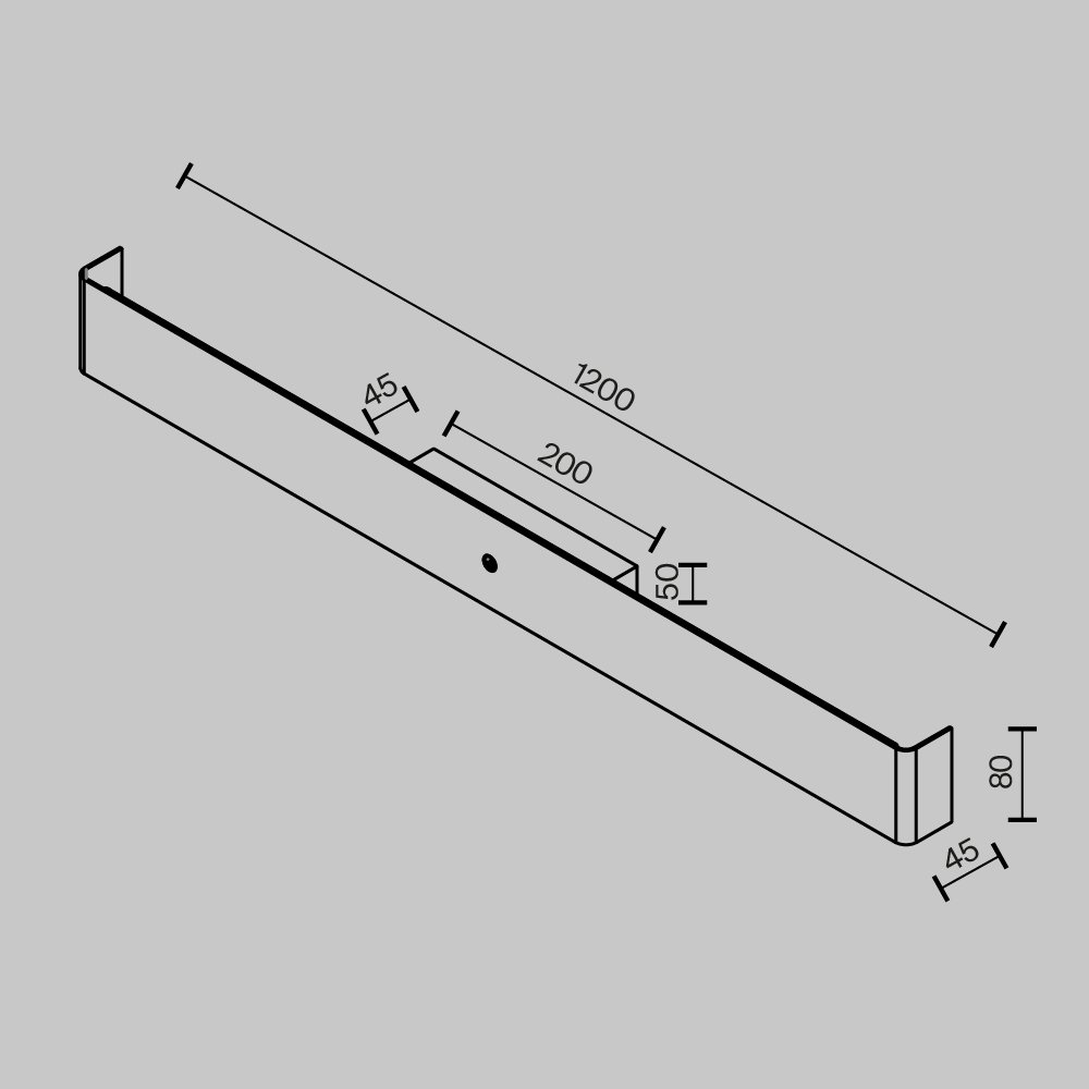 Настенный светильник (бра) Bracket MOD492WL-L20BK