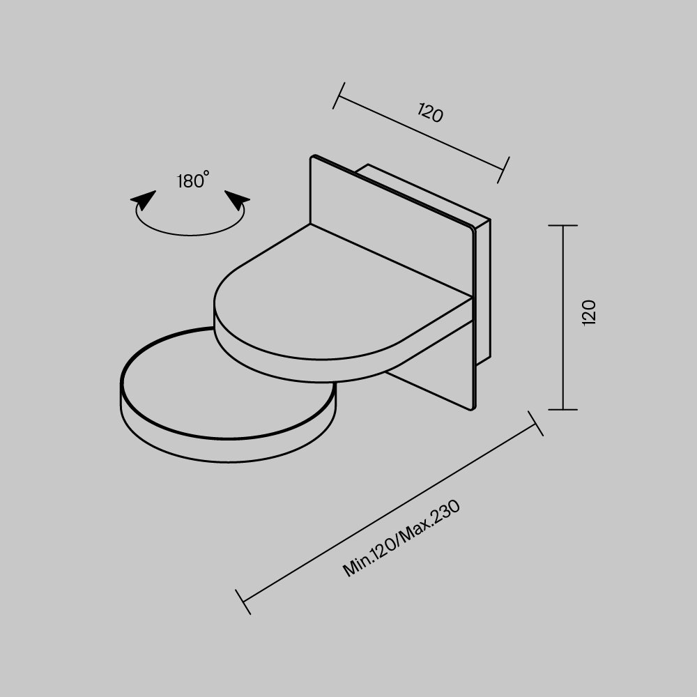 Настенный светильник (бра) Flap MOD354WL-L12W3K