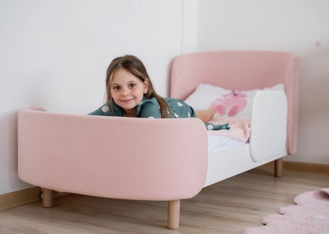 Кровать KIDI Soft для детей от 3 до 7 лет (розовый)