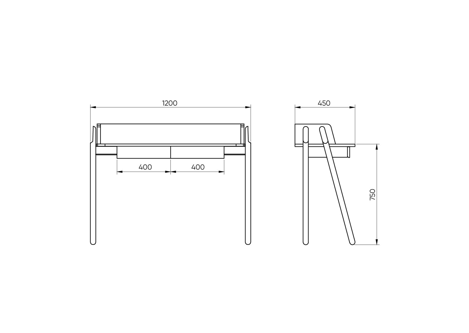 Консоль Basic 120*45 см (натуральный дуб, бежевый рогожка)