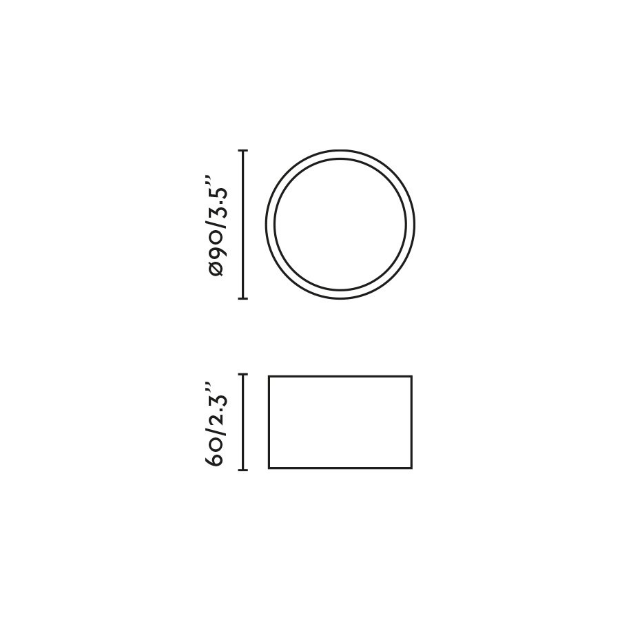 MIZU Потолочный светильник черный/черный LED 8W 2700K