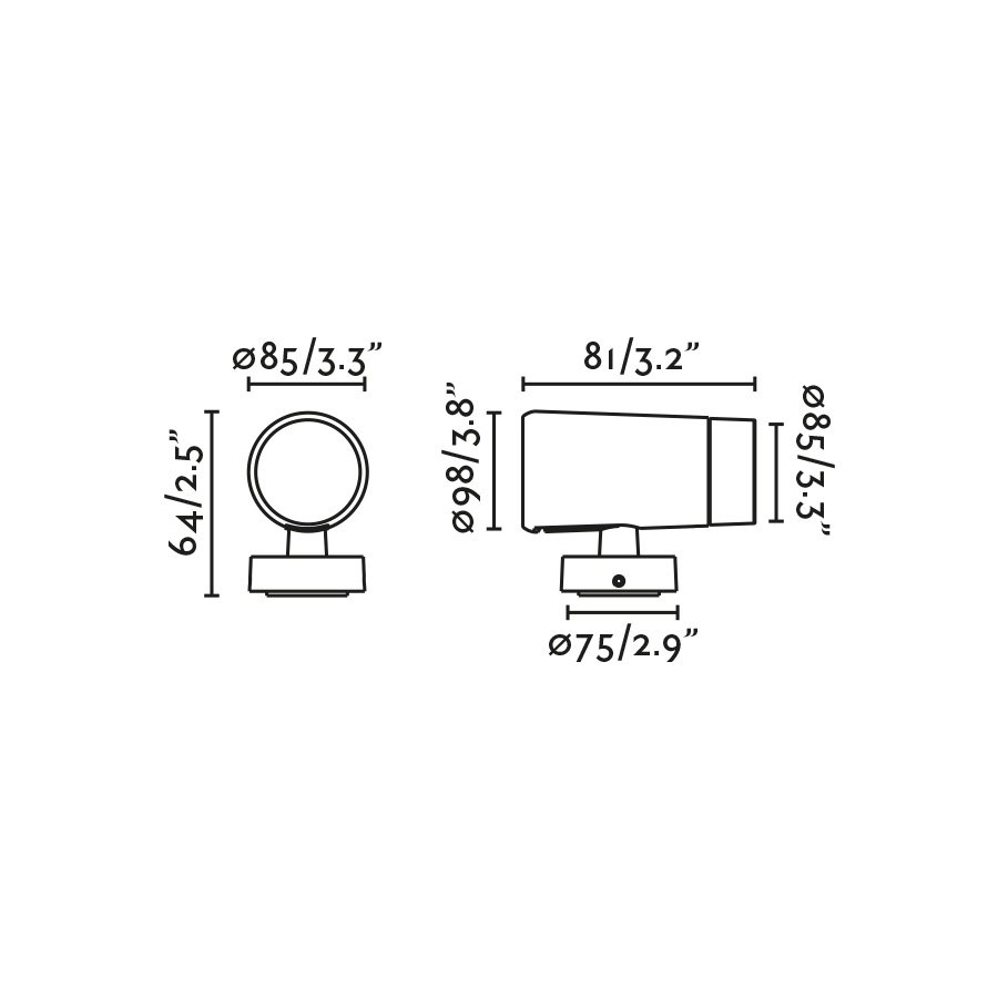 PUK 85 Черный проектор LED 25W 3000K 30°