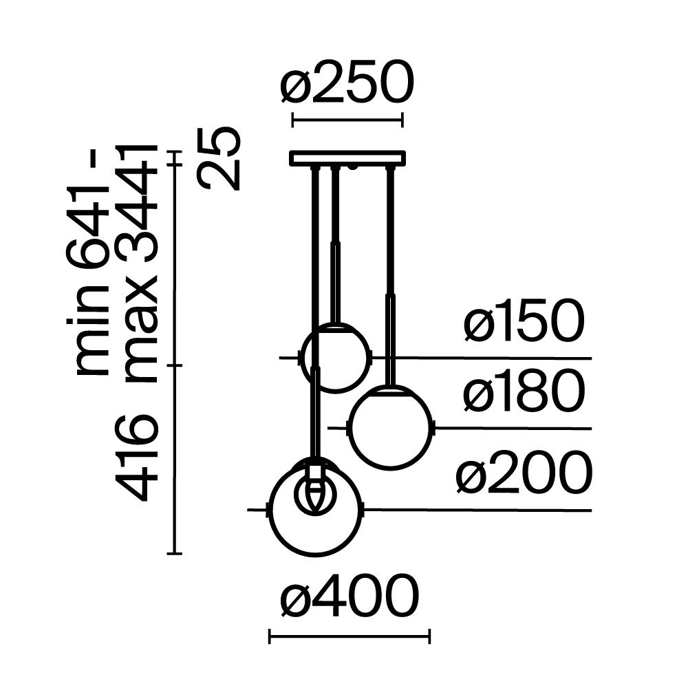 Подвесной светильник Basic form MOD521PL-03G