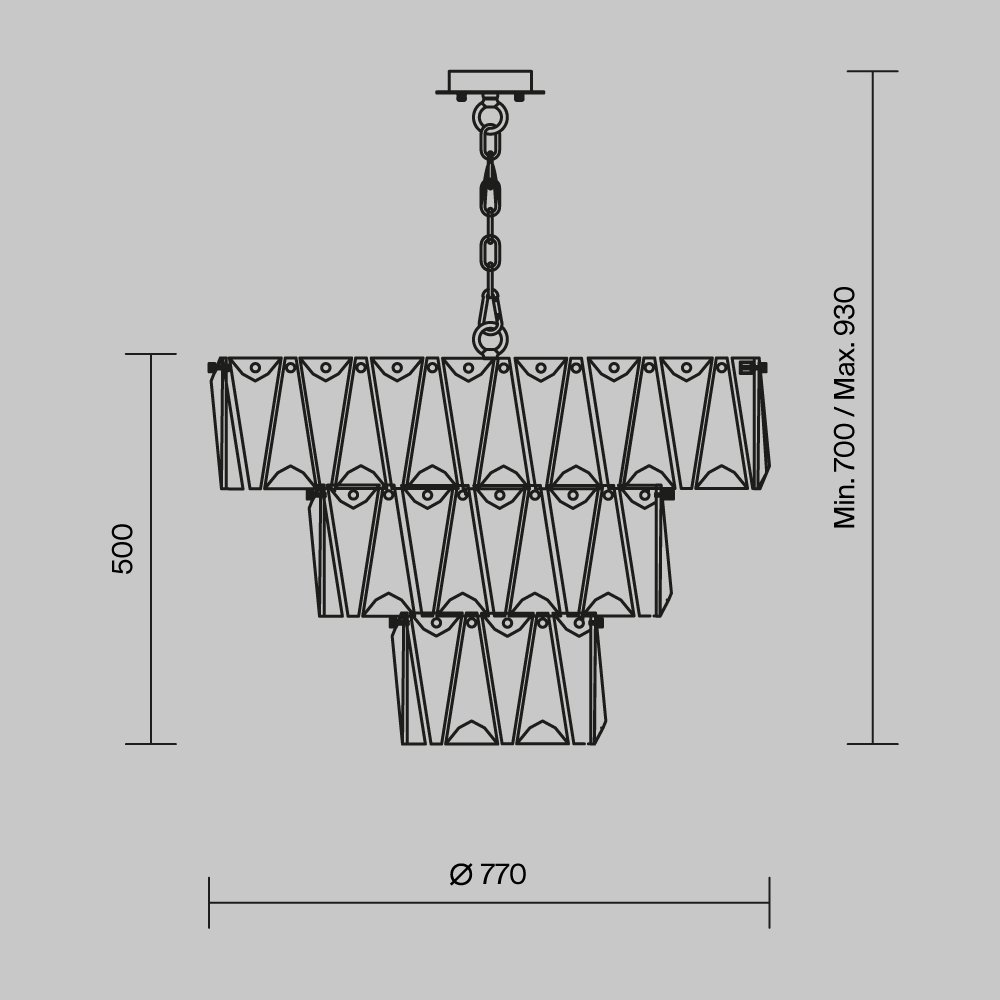 Подвесной светильник Puntes MOD043PL-18G