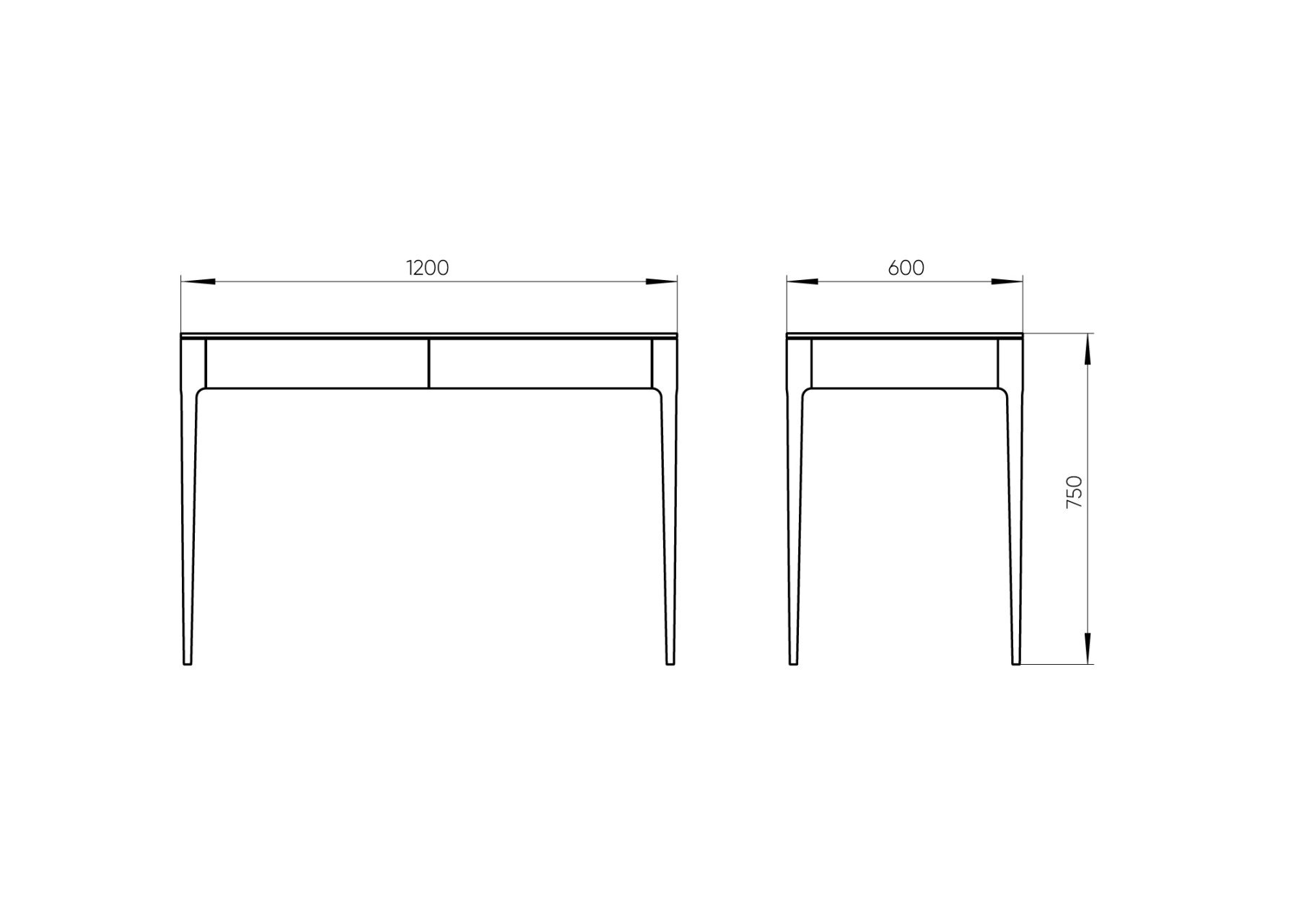 Стол письменный Type oak 120*60 см (светло-серый)