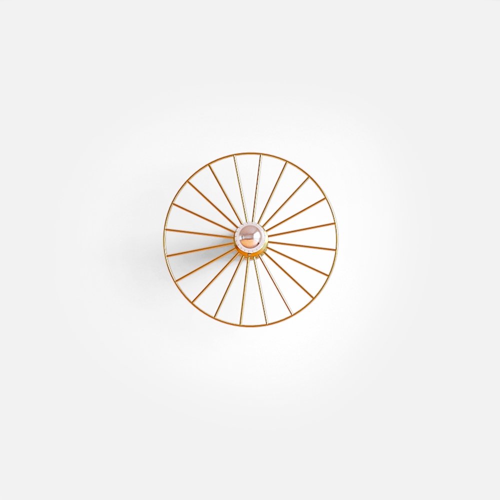Бра WHEEL A1053 10 cm. Gold + R1052 30 cm. Black