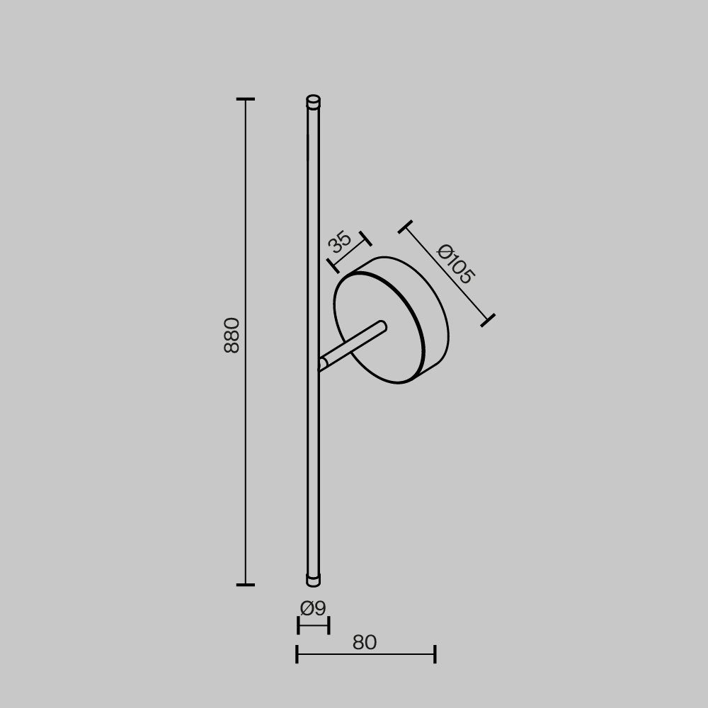 Настенный светильник (бра) Elegant C084WL-L12BS2.7K-1