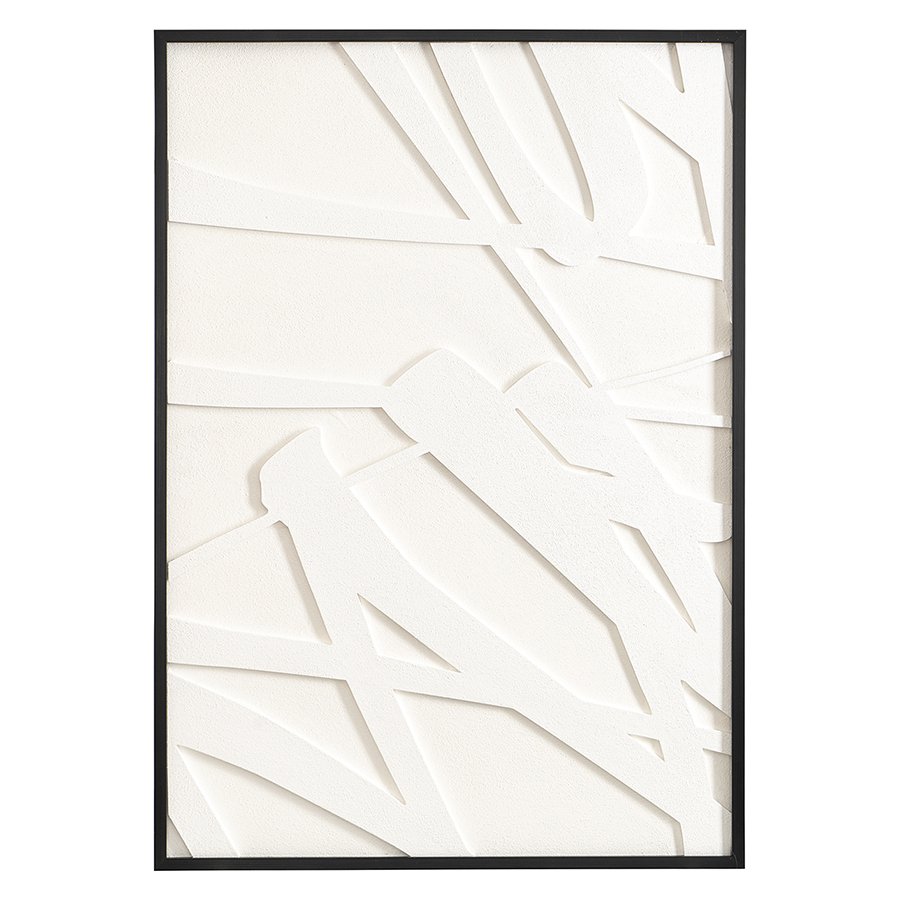 Панно декоративное с эффектом 3d minimalism, с черной рамой, 70х100 см