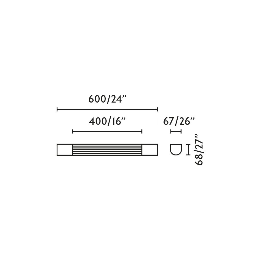 KIVA 600 Настенный светильник черный LED 10W 2700K