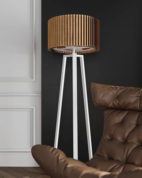 Rotor Floor Lamp — дуб — Белый