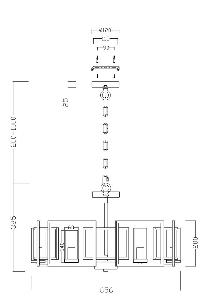 Подвесной светильник Bowi H009PL-06G