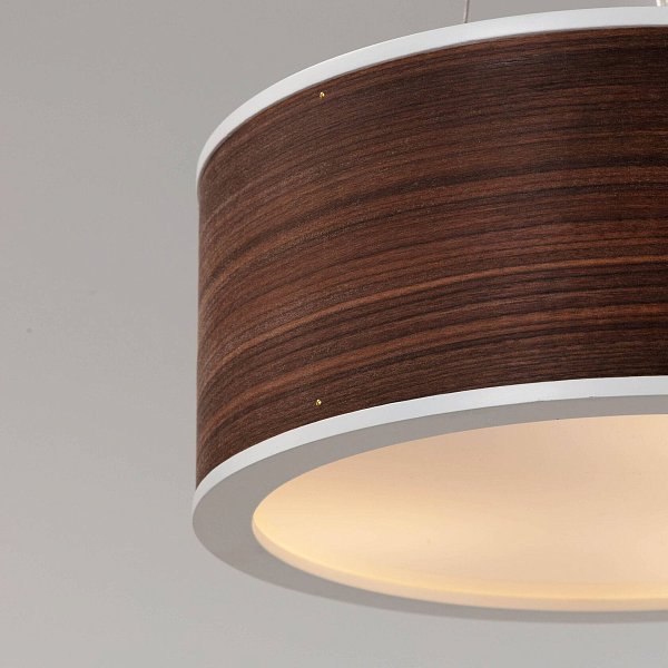 Jupiter Chandelier M — американский орех — белый — вплотную к потолку