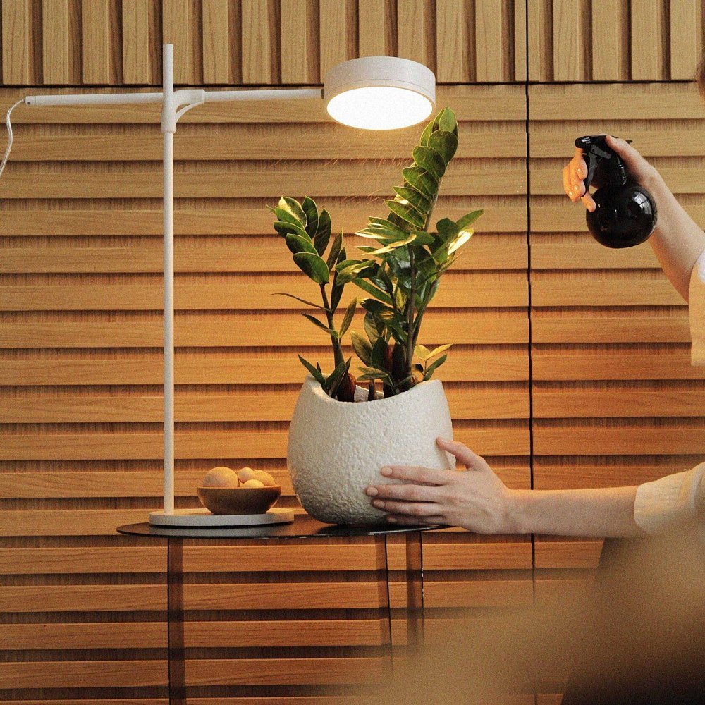 GoGrow Table Lamp + кашпо — белый