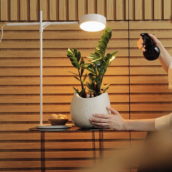 GoGrow Table Lamp + кашпо — белый