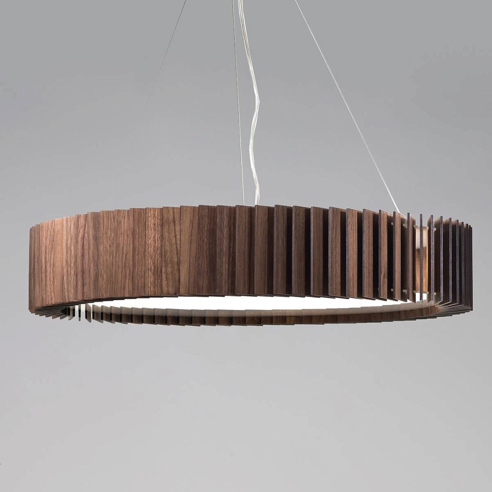Rotor Chandelier L — американский орех — вплотную к потолку
