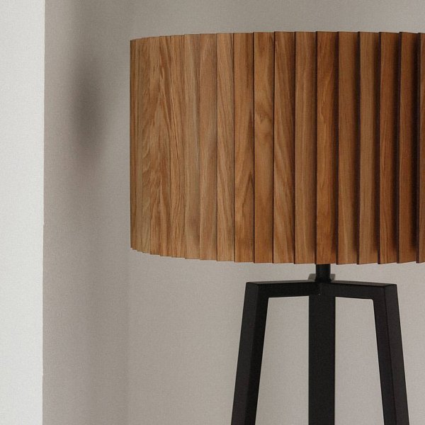 Rotor Floor Lamp — дуб — Черный