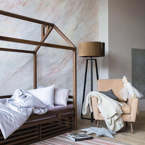 Rotor Floor Lamp — дуб — Черный