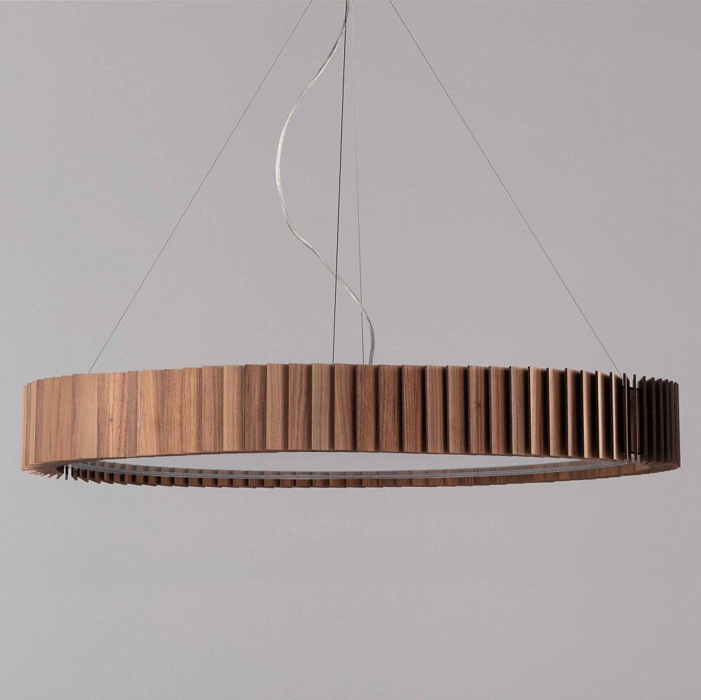 Rotor Chandelier 1000 — американский орех — на струнном подвесе