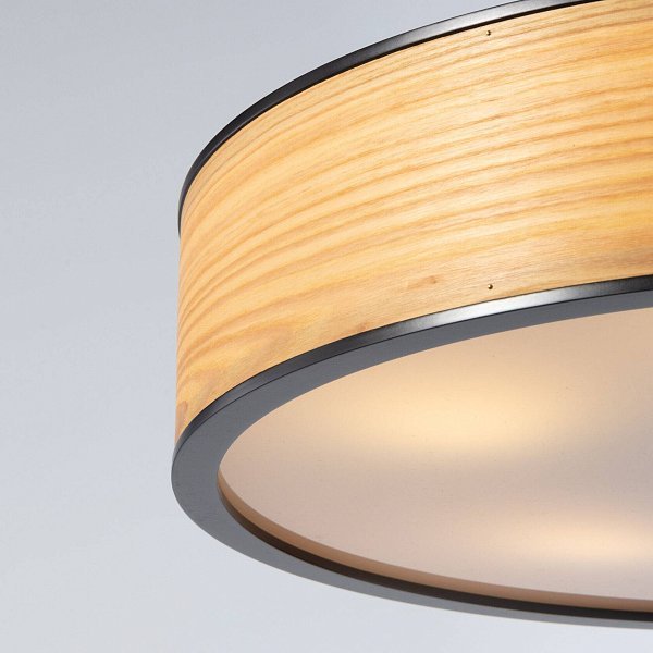 Jupiter Chandelier M — оливковый ясень — черный — вплотную к потолку