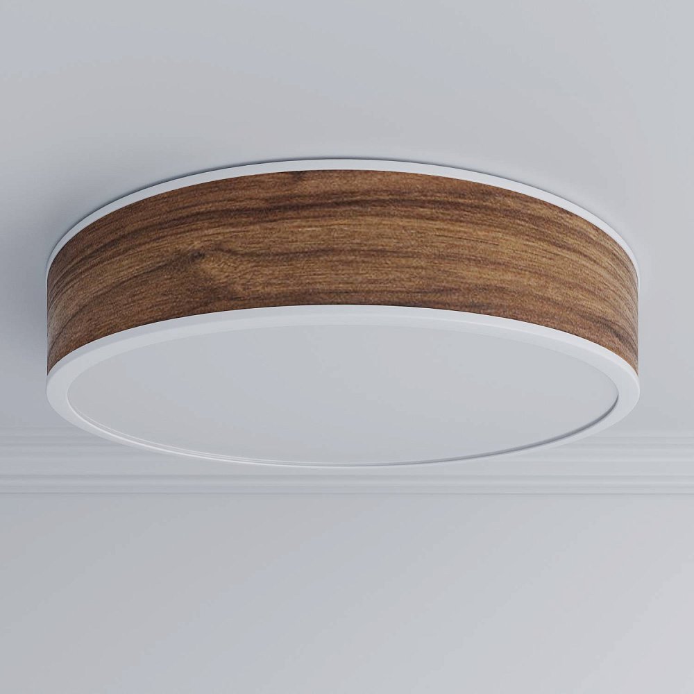 Jupiter Chandelier L — американский орех — белый — на струнном подвесе