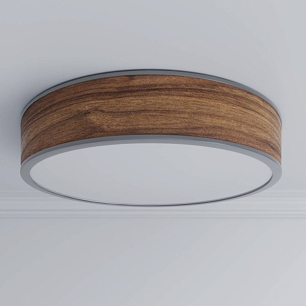 Jupiter Chandelier L — американский орех — серый — на струнном подвесе