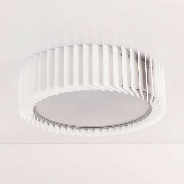 Rotor Chandelier white acrylic — S — вплотную к потолку