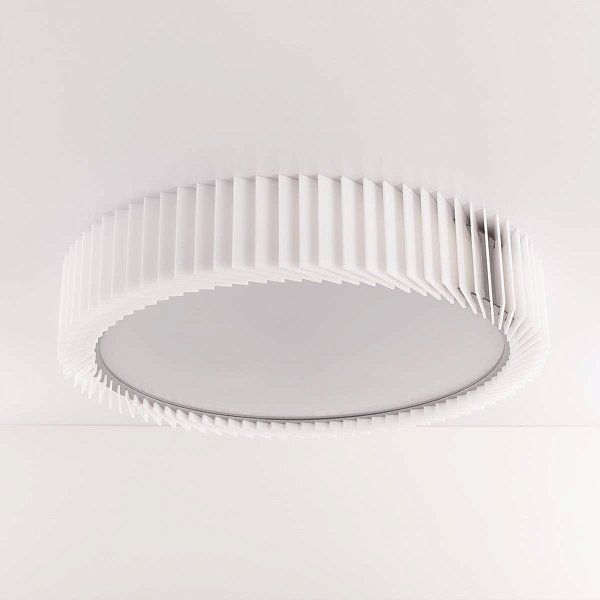 Rotor Chandelier white acrylic — L — вплотную к потолку