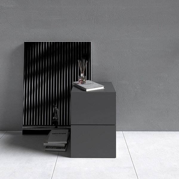Тумба прикроватная CUBE серая