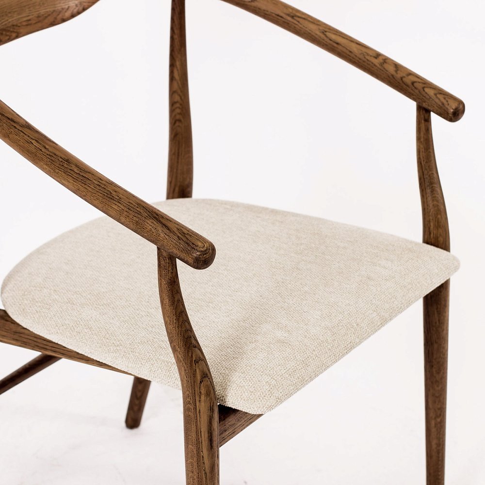 Стул Турин дуб кремовая ткань тон терра