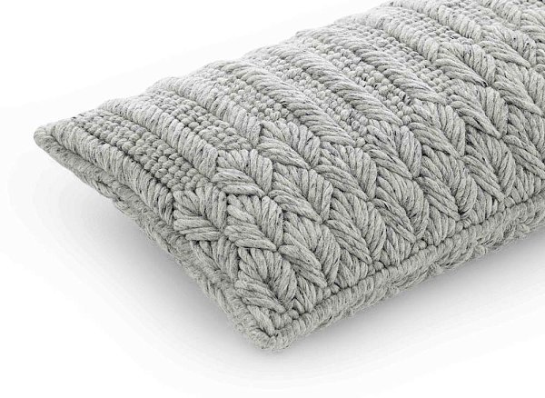 Подушка декоративная Chaddar серая 60x35