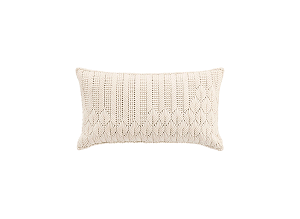 Подушка декоративная Chaddar белая 60x35