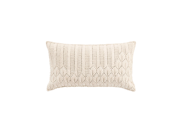 Подушка декоративная Chaddar белая 60x35