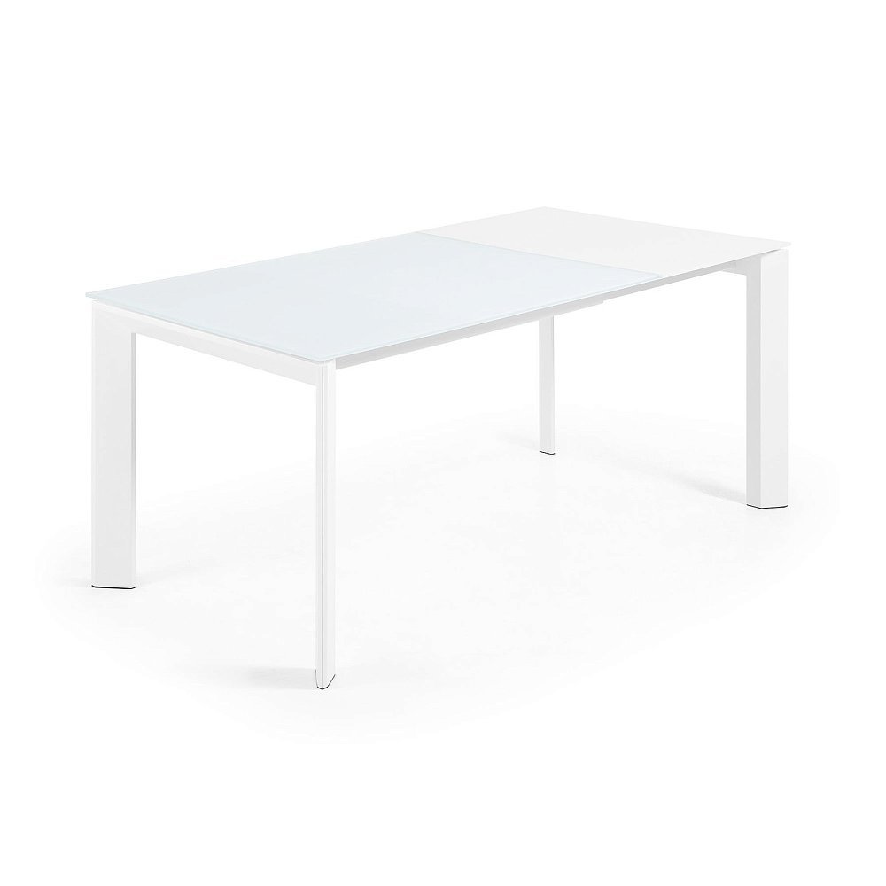 Стол обеденный Atta 120(180)x80 белое стекло