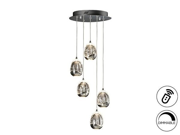 Люстра Rocio LED 5L DIM хром