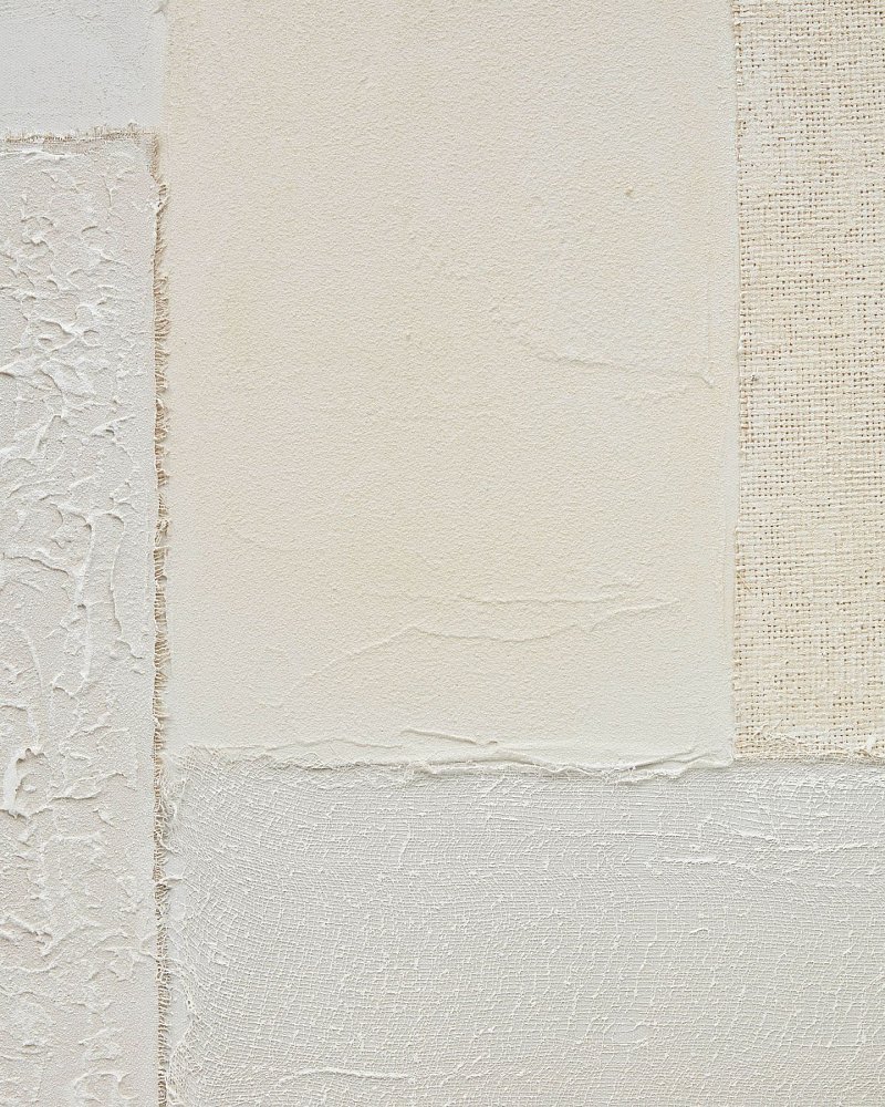Pineda Абстрактный холст белого цвета 95 x 95 см