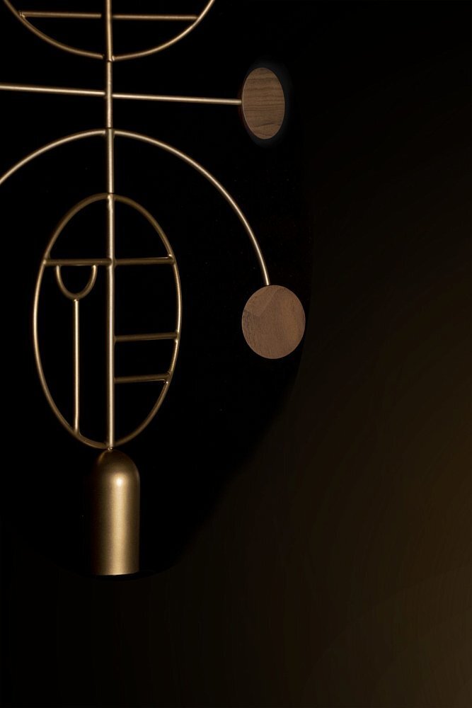 Подвесной светильник Wooden Dots WDS08 латунь-орех