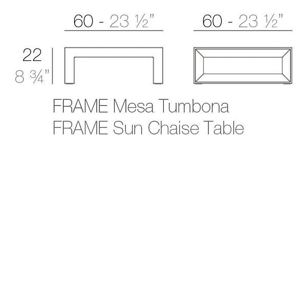 Столик Frame 60x60x20 см