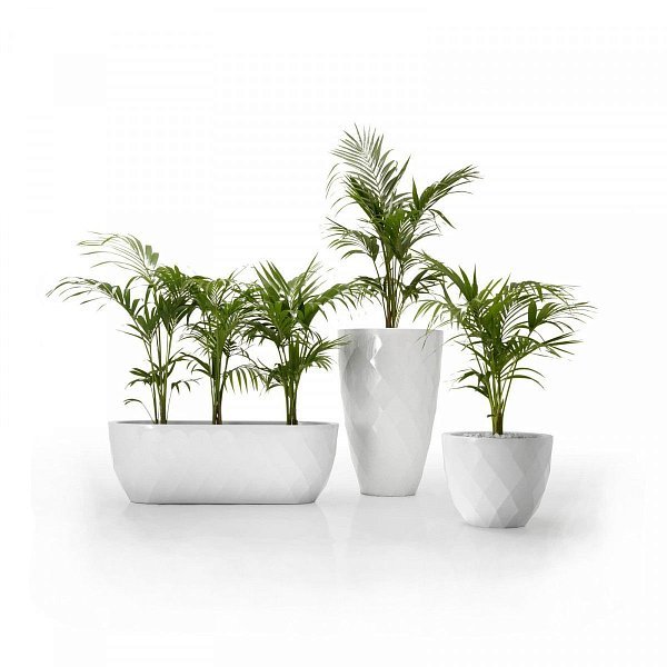 Кашпо Vases Nano матовое белое 14x33x12
