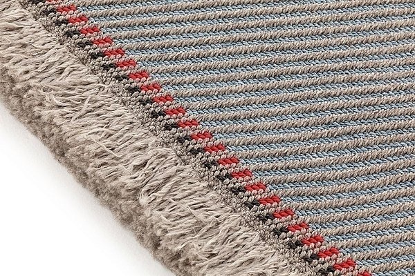 Подушка GL Diagonal миндально-синяя 70x70