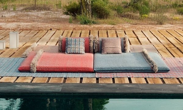 Подушка GL Gofre синяя 45x45
