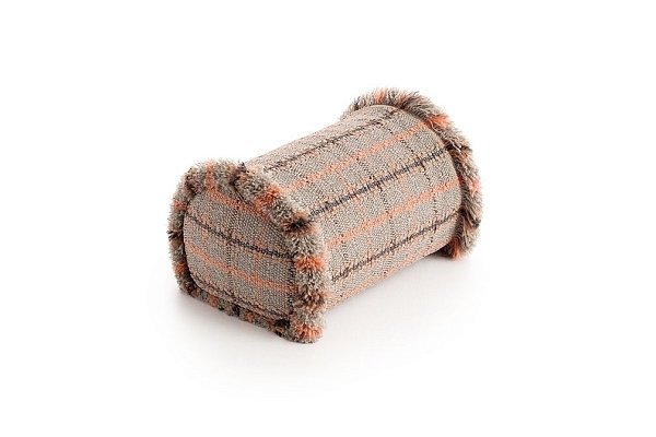 Подушка-ролл GL Tartan терракотовая большая